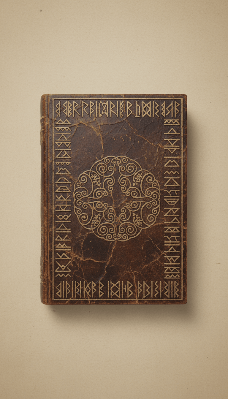 Runic embossed spellbook cover - The Wyverns Workshop