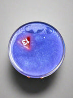 Swirling Potion D20 Glass Bottles - Apothecary Labels - Dripped Wax Seal- Purple Bottom View - DND, Prop, Magic - The Wyverns Workshop